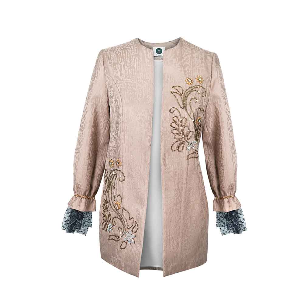 مانتو ژاکارد جواهر دوزی  