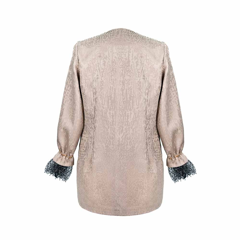 مانتو ژاکارد جواهر دوزی  