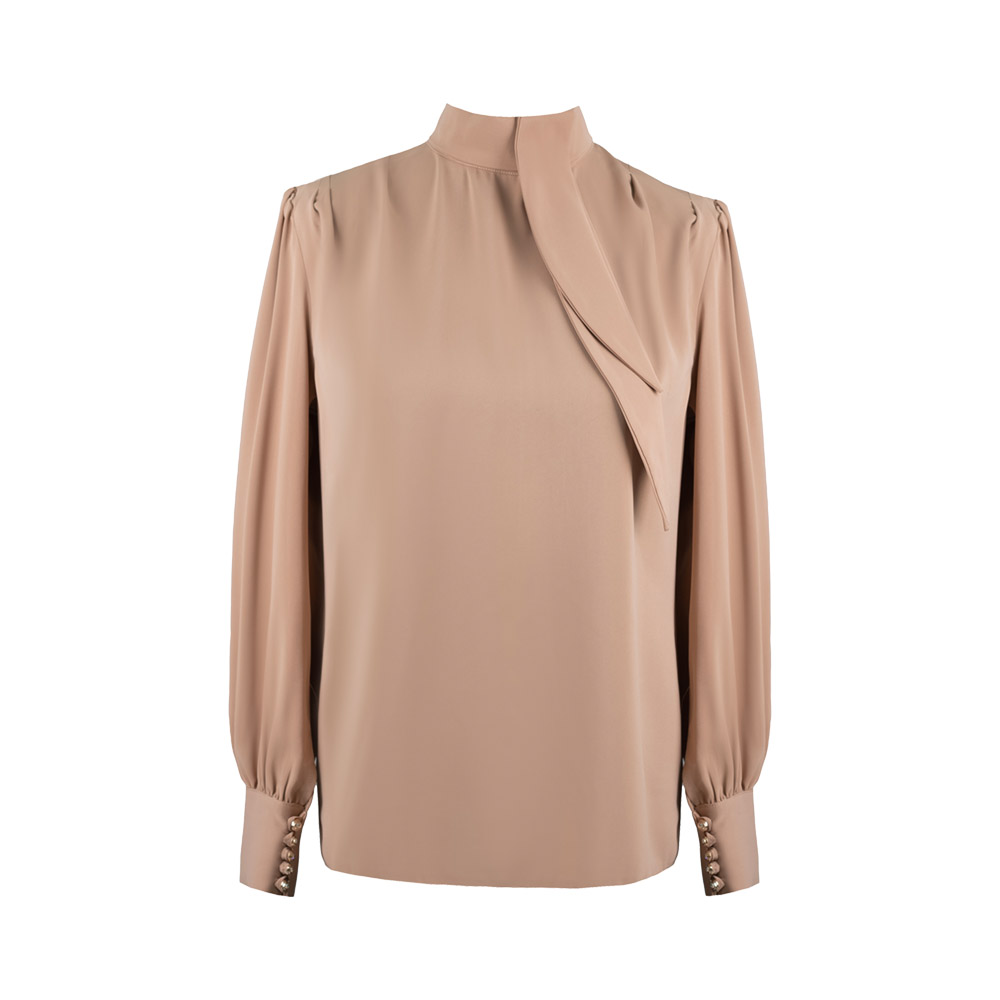 شومیز یقه برگی  