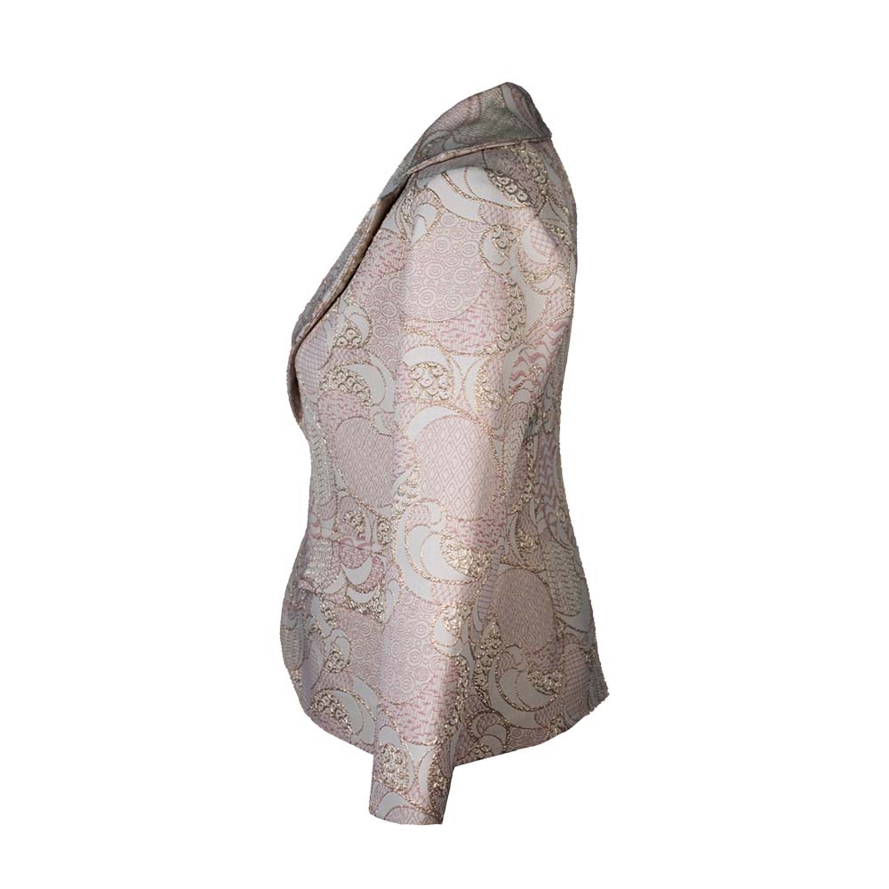 مانتو کتی  ژاکارد کرم 