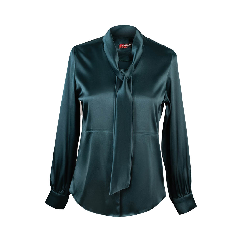 شومیز یقه فنچ ساتن LX  