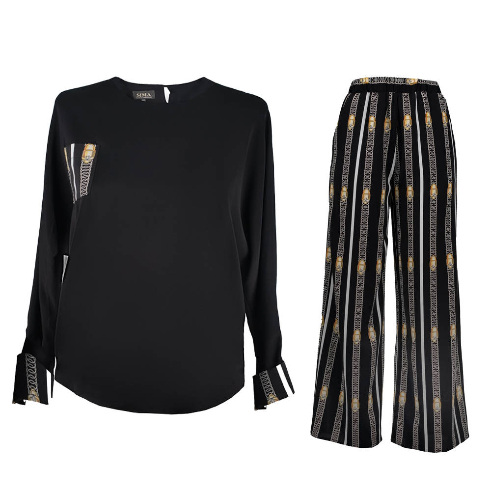 ست شومیز شلوار ورساچی 254