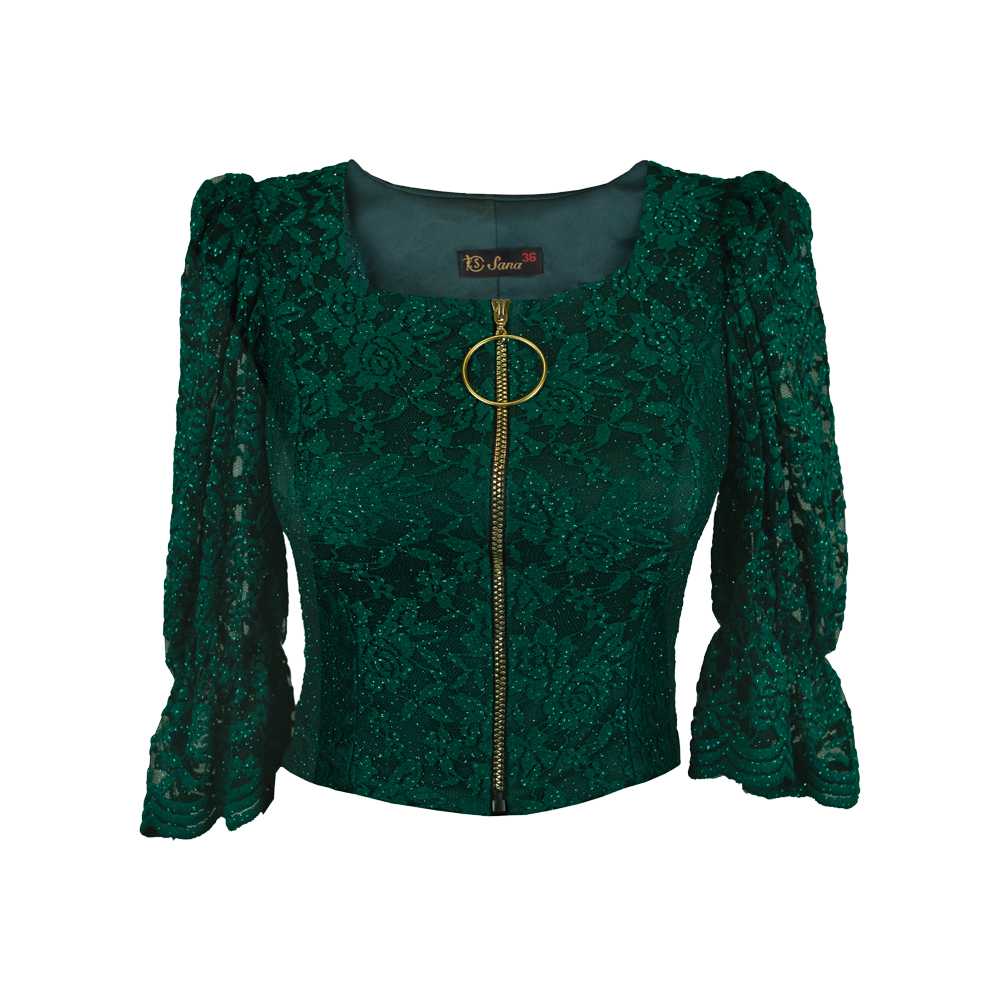 نیم تنه گیپوری جلو زیپ 