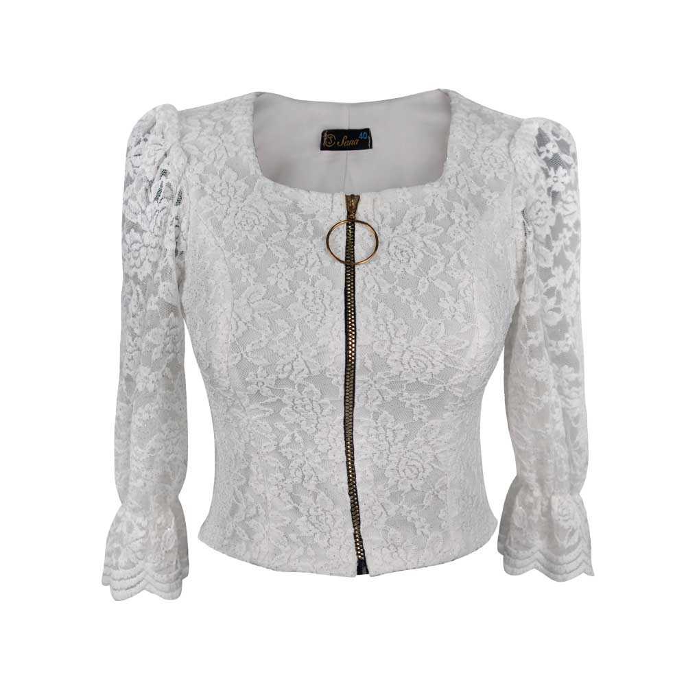 نیم تنه گیپوری جلو زیپ 